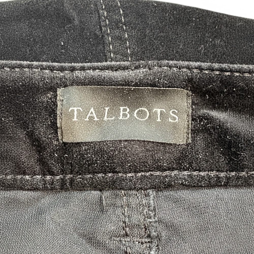 Talbots Women’s Black Velveteen Straight Leg Pants | Size 8 - Picture 7 of 9